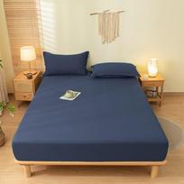 Minkšta ir lygi vienspalvė šlifuota medvilninė paklodė viengulėms ir dvigulėms lovoms, užtikrinanti komfortą ir apsaugą nuo dulkių. 180cm*200cm Fitted Sheet karališkos mėlynos spalvos