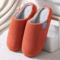 Šiltos neslystančios medvilninės šlepetės poroms, skirtos naudoti namuose Size 36-37 (for 35-36 foot) oranžinės raudonos spalvos
