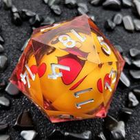 Šviečia 55mm D20 Jumbo Dideli Akys DND Kauliukai Aštrūs RPG Dungeons and Dragons Vaidmenų Polihedronas Stalo Žaidimo Rekvizitas Žaislas