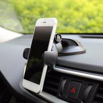 360 laipsnių automobilinis telefono laikiklis white