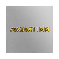1 vnt. 6061 T6 aliuminio lydinio aliuminio lakšto storis 11 mm, plokščia plokštė 76x36 mm 76X36X11MM