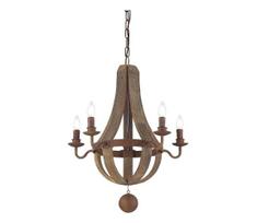 Ideal Lux - Sietynas, kabinamas ant grandinės MILLENNIUM 5xE14/40W/230V diametras 52 cm Beržas/ruda
