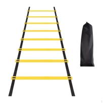 Vikrumo kopėtėlės Sulankstomos Balansas su Nešiojimo Krepšiu Koordinacija Regbis Šuoliai Kliūtys Futbolas 4 Meters 8 Sections yellow