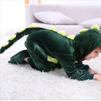 Žalias dinozauras Cosplay pižama kigurumi onesie pižama Vaikiški berniukai su gobtuvu miegui Žieminiai batai vaikams Juokingos dovanos kostiuminiai drabužiai mergaičių komplektai 4T