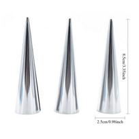 12pcs Stainless Steel Cannoli Tubes Cream Horn Cones Tubes Conical Croissant Pastry Baking Moulds,Cannoli Form Roll Mold Corner Shaper for Daily Use sidabras