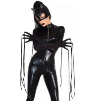 Moteriškas Cosplay kostiumas Katės kostiumas Tight Jumpsuit Bodysuit Vienodas moteriškas juodas katės kostiumas xl juoda