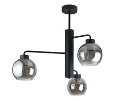 Sietynas ant stulpo FLEX 3xE27/60W/230V juoda/dūminis juoda