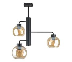 Sietynas ant stulpo FLEX 3xE27/60W/230V juoda/dūminis smėlio spalva