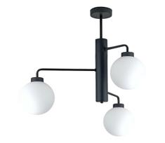 Sietynas ant stulpo FLEX 3xE27/60W/230V juoda/balta
