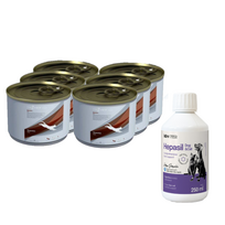 TROVET HLD Hepatic (katėms) 6x200g + Lab-v Hepasil Dog & Cat preparatas šunų ir kačių kepenų veiklai gerinti 250 ml