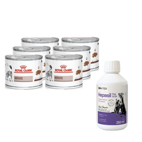 ROYAL CANIN Hepatic HF 16  6x200g + Lab-v Hepasil Dog & Cat preparatas šunų ir kačių kepenų veiklai gerinti 250 ml