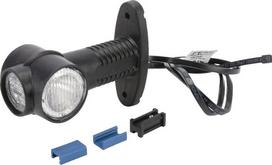 Gabaritinis LED žibintas, apvali, 12 V, raudona/balta/oranžinė, su nuolatinės srovės kištuku, Aspöck