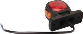 Gabaritinis LED žibintas, apvali, 12/24 V, raudona/gintarinė/permatoma, tvirtinama varžtais, "Britax