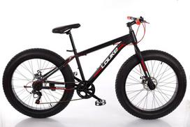 Kalnų dviratis Louke Fat bike 26", juodas/raudonas