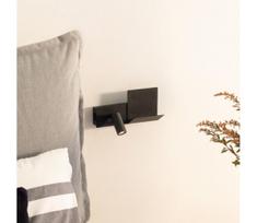 Ideal Lux - LED sieninis šviestuvas KOMODO LED/4,5W/230V USB CRI 90 juoda