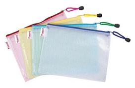 Plastikinis vokas su užtrauktuku AXENT, A4, 180mkr, permatomas, 4 sp.