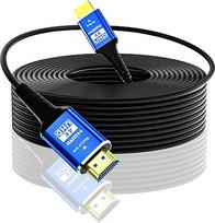 "Adrenenjoyer" Šviesolaidinis optinis HDMI kabelis, 30 metrų, 18Gb/s 4K itin didelės spartos, palaiko 4K @ 60Hz HDR10, HDCP2.2, eARC, 3D, CEC, vienkryptis aktyvusis 2.0 kabelis, atsparus trikdžiams, plonas ir lankstus
