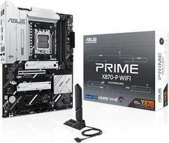 "ASUS Prime X870-P WiFi" pagrindinė plokštė Socket AM5 (AMD, ATX, PCIe 5.0, DDR5, 14+2+1 maitinimo pakopų, 4X M.2, "WiFi 7", 2,5GB Ethernet, USB-C 40Gbps)