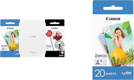 "Canon Zoemini 2" mini nuotraukų spausdintuvas Mobilus nešiojamasis kelioninis kišeninis spausdinimo rinkinys ir ZP-2030 originalus cinko fotopopierius 20 lapų "Zoemini" momentinis fotoaparatas / nuotraukų spausdintuvas
