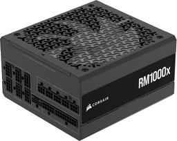 "Corsair RM1000x" visiškai modulinis mažo triukšmo ATX maitinimo šaltinis - suderinamas su ATX 3.1 - palaiko PCIe 5.1 - "Cybenetics Gold" efektyvumas - 12 V jungtis 2x6 - juodas