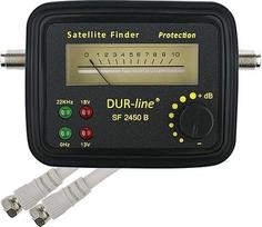 "DUR-Line® SF 24XX" - "Satfinder" - matavimo prietaisas skaitmeninei palydovinei antenai tiksliai sureguliuoti - su dideliu įvesties jautrumu - su F-kabliu ir išsamia instrukcija vokiečių kalba