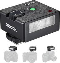 "Godox iM30" mini fotoaparato blykstė, GN15, 7 lygių blykstės galingumas, CCT 6500K±200K su S1/S2 optiniu valdymu, skirta "Canon", "Sony", "Fuji", "Nikon", "Panasonic" ir "Olympus" fotoaparatams su vieno kontakto blykste