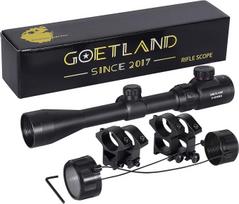 "Goetland" šautuvo optinis taikiklis 3-9 x 40 EC "Airsoft" raudonai žalias taikiklis su tvirtinimo žiedais SFP, skirtas taktiniams medžiokliniams arbaletams, pneumatiniams šautuvams, sportiniams šauliams