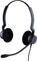 "Jabra BIZ™ 2300 USB Duo" laidinės ausinės su nutildymo mygtuku ir garsumo reguliatoriumi ant laido