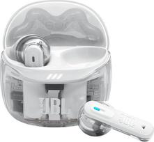"JBL Tune Flex Ghost 2" belaidės "Bluetooth" ausinės į ausis su triukšmo slopinimu, 48 valandų atkūrimo laikas, IP54 apsauga nuo vandens ir dulkių, kelių taškų ryšys, ergonomiškas dizainas, baltas vaiduoklis