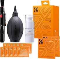 "K&F Concept" fotoaparato valymo rinkinys, skirtas objektyvo ir objektyvo valymui fotografuojant (įskaitant objektyvo šepetėlį, varčią, mikropluošto šluostę, drėgnas servetėles ir skystą valiklį)