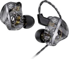 "keephifi CCZ DC01 Pro In-Ear Monitor" ausinės, 1DD "Bass HiFi IEM" ausinės, V formos laidinės ausinės, nuimami 2 kontaktų Z-OFC kabeliai muzikantams, būgnininkams (juodos spalvos, be mikroschemos)