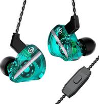 "keephifi CCZ DC01 Pro In-Ear Monitor" ausinės, 1DD "Bass HiFi IEM" ausinės, V formos laidinės ausinės, nuimami 2 kontaktų Z-OFC kabeliai muzikantams, būgnininkams (žalios spalvos, su mikro)