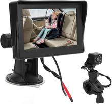 "Leapiture" 4,3 colių kūdikių automobilio monitorius HD ekranas DC 12V vandeniui atsparus galinės sėdynės kameros naktinio matymo kūdikių kelionių saugos rinkinys, skirtas lengvajam automobiliui, sunkvežimiui ir visureigiui