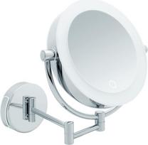 "Libaro Tokyo XXL Cosmetic Mirror" LED didinamasis veidrodis, tvirtinamas ant sienos, su automatinio išjungimo funkcija, baterijomis arba USB (5X/10X)
