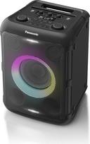 "Panasonic" SC-BMAX5E-K Nešiojamasis vakarėlių garsiakalbis su "Bluetooth", įmontuotu apšvietimu, 75 W USB, optiniu įėjimu televizoriui, gitaros ir mikrofono įėjimais karaoke - juodas