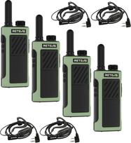 "Retevis RB666P Walkie Talkie", profesionali "Walkie Talkie", greitai įkraunama, 1500 mAh, C tipo PMR446, VOX, Squelch, įkraunama dvipusio ryšio radijo stotelė, skirta restoranams, mažmeninei prekybai (4 pakuotės, juoda)