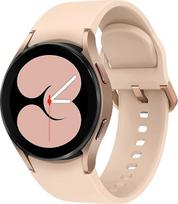 "Samsung Galaxy Watch4 BT" apvalus "Bluetooth" išmanusis laikrodis, "Wear OS", fitneso laikrodis, fitneso seklys, 40 mm, rausvai auksinis (ES versija) S/M