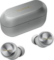 "Technics EAH-AZ100E-S" belaidės triukšmą slopinančios ausinės, 10 mm magnetinis skystųjų dalelių garsiakalbis, "Bluetooth" su keliais taškais, balso fokusavimo dirbtinis intelektas, patogios ausinės į ausis, sidabrinės spalvos