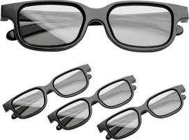 4 vnt. 3D akiniai kinui, juodi universalūs 3D akiniai, pasyvūs 3D akiniai, 3D televizoriaus akiniai, 3D akiniai nuo saulės, skirti vaikams ir suaugusiesiems, namų kino teatras, TV žaidimas, 3D spausdinimas, anaglifinės nuotraukos