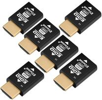 6 pakuotės mini HDMI EDID emuliatorius 1920x1080@59Hz kompaktiškas dizainas palaiko HDMI jungiklius Extender AV imtuvas Video Splitter