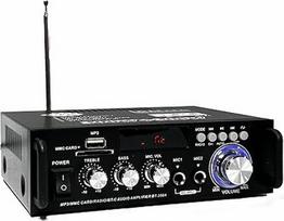 600 W mini stiprintuvas Skaitmeninis galios stiprintuvas "Bluetooth Stereo" namų automobilių garso stiprintuvas USB SD FM MIC HiFi skaitmeninis stiprintuvas 12 V/220 V mini 2CH 2 kanalų I mini galios stiprintuvas LCD ekranas (600 W)