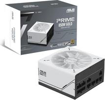 ASUS "Prime 850W Gold", modulinis kompiuterio maitinimo blokas, 850 W galios, "PCle Gen 5.0", "80 Plus Gold", standartinis ATX 3.0, ventiliatorius su dvigubais rutuliniais guoliais, baltos spalvos, PRIME-850W-GOLD