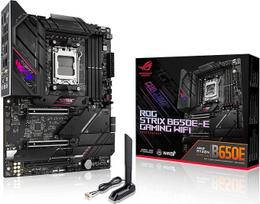 ASUS ROG STRIX B650E-E Gaming WiFi pagrindinė plokštė AMD AM5 lizdas (Ryzen 7000, ATX, DDR5 atmintis, 16+2 maitinimo pakopos, USB 3.2 Gen 2x2 Type-C, PCIe 5.0, Q-Release, WiFi 6E, Aura Sync)