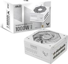 ASUS TUF Gaming 1000 W auksinis žaidimų maitinimo šaltinis (1000 W, visiškai modulinis maitinimo šaltinis, suderinamas su ATX 3.0, "Axial Tech" ventiliatorius, PCB danga, dvigubi rutuliniai guoliai, baltas)