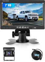 Atbulinės eigos kamera su 7 colių HD monitoriumi, galinio vaizdo kamera automobiliui, IP69 vandeniui atspari IR naktinio matymo kamera, atbulinės eigos kamera sunkvežimiams, priekaboms, kemperiams ir nameliams ant ratų, 15 m kabelis