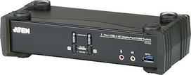 ATEN CS1922 2 prievadų USB 3.0 4K DisplayPort KVMP jungiklis (kabeliai pridedami)