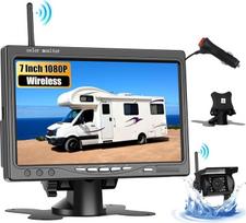 CAMECHO belaidė atbulinės eigos kamera IP68 vandeniui atspari naktinio matymo plataus kampo kamera su 7 colių HD monitoriumi, skirta visiems modeliams, 12V-36V aukštos kokybės lustinė atbulinės eigos kamera su atbulinės eigos linija "Blind Spot