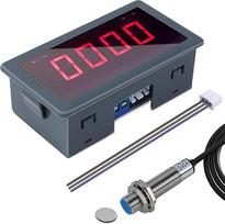 DONGKER skaitmeninis LED tachometras, kintamosios srovės 230 V 110 V skaitmeninis RPM variklio tachometras su Halės artumo jungiklio jutikliu NPN tachometru
