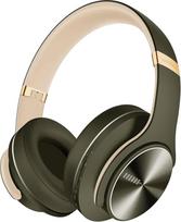 DOQAUS "Bluetooth" ausinės per ausis, iki 90 valandų belaidės ausinės su 3 ekvalaizerio režimais, "HiFi" stereofoninės sulankstomos ausinės su mikrofonu, minkštos ausų pagalvėlės, skirtos "iPhone" / "iPad" / "Android" / nešiojamiesiems kompiuteriams, žali