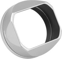 Haoge LH-X54W Metalinis stačiakampis objektyvo gaubtas su 49 mm adapterio žiedu, skirtas Fujifilm x100vi Fuji FinePix X100V fotoaparato objektyvui, sidabrinės spalvos